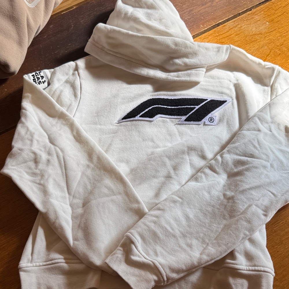 White F1 Logo Women's Sweater
